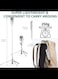 59&quot; Selfie Stick Tripod, Stable Tripod Stand with Detachable Bluetooth Remote, White