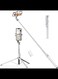 59&quot; Selfie Stick Tripod, Stable Tripod Stand with Detachable Bluetooth Remote, White