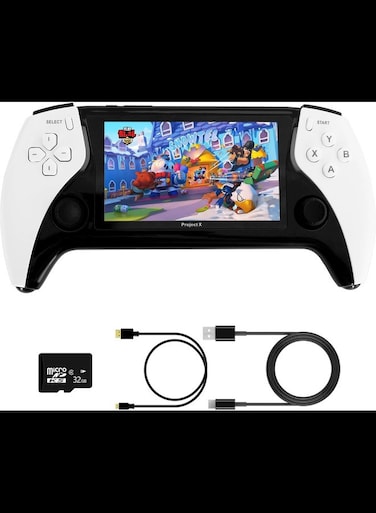 Handheld retro video game console supports 11 emulators, retro gaming console handheld 4.7 inch IPS screen (Black)