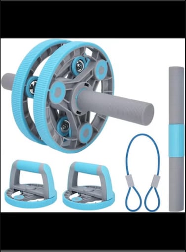 Multifunctional Combined Abdomen Exerciser Wheel Pull Strap Set, Ab Roller Wheel, for Abdominal and Core Strength Training for Home Gym.