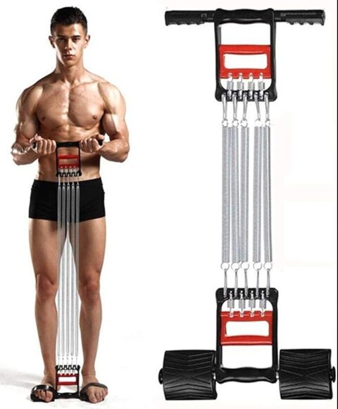 Radiotronics sport Sando Chest Pull Expander With Non-Toxic, Long Lasting Material – Black