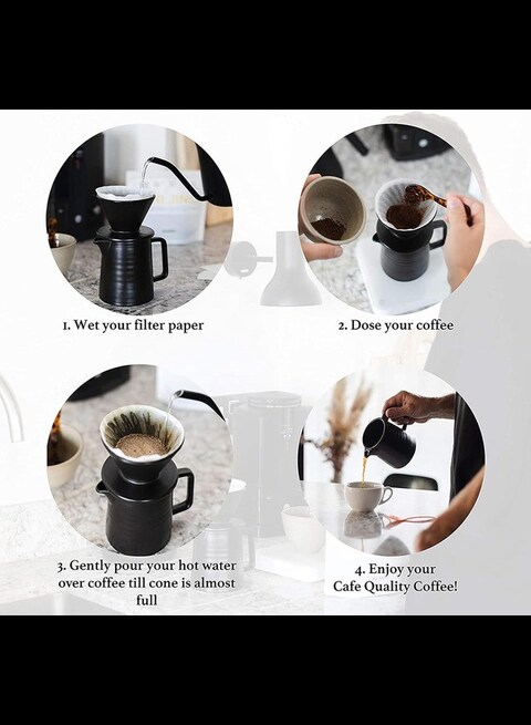 Radiotronics All in 1 Coffee Set Great Replacement for Coffee Machines,Perfect for Travel Home Office (Coffee Set-Black Bag)