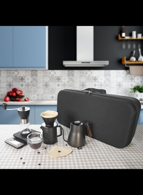 Radiotronics All in 1 Coffee Set Great Replacement for Coffee Machines,Perfect for Travel Home Office (Coffee Set-Black Bag)