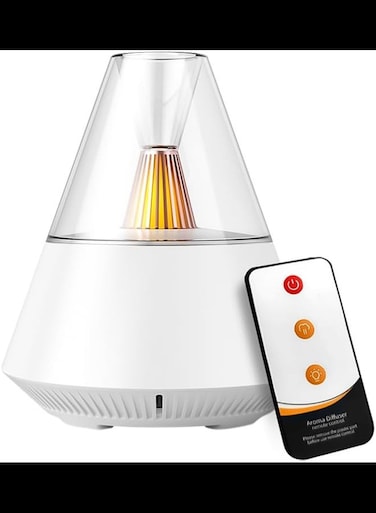 150ml Premium Essential Oil Diffuser, Ultrasonic Diffuser Humidifier with Remote Control, 2 Fog Modes LED Lights, for Home Office SPA Yoga (White)