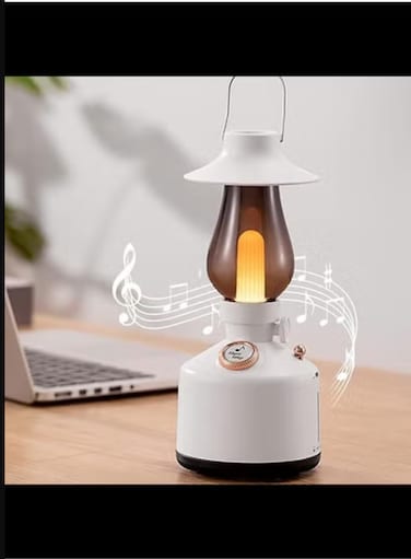 Bluetooth Speaker Night Light, IPX4 Waterproof Vintage Night Lamp with Bluetooth Speaker Kerosene Lamp-Shaped Music Player