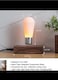 Radiotronics Levitating Bulb Lamp Magnetic Floating Light Desk Lamp Night Light, 360 Degree Wireless Automatic Rotating Light (Square-Mini Dark Brown)
