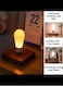 Radiotronics Levitating Bulb Lamp Magnetic Floating Light Desk Lamp Night Light, 360 Degree Wireless Automatic Rotating Light (Square-Mini Dark Brown)