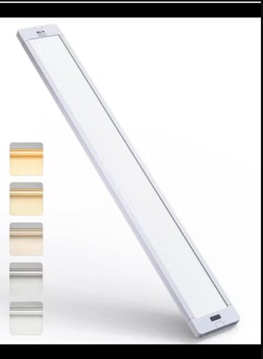 24-inch LED Under Cabinet Light with Hand Wave Activation, 1200LM Brightness, 5 Color Modes, Easy Installation