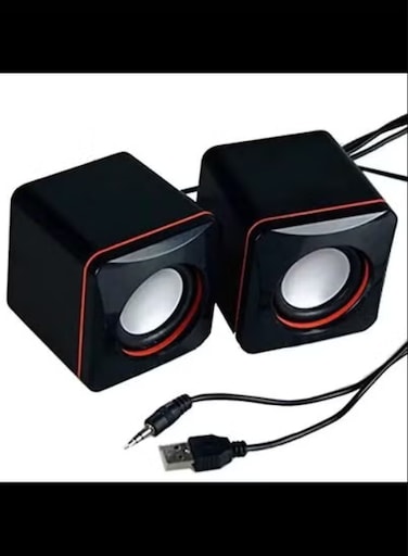 Computer Speakers, 2.0 USB-Powered Desktop Speakers for PC Tablets Desktop Cellphone Laptop (Black)