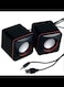 Computer Speakers, 2.0 USB-Powered Desktop Speakers for PC Tablets Desktop Cellphone Laptop (Black)