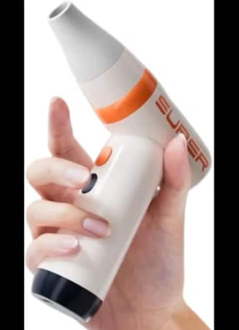Radiotronics Wireless Ion Hair Dryer 2100W Travel Hair Dryer, 3 Heat & 2 Separate Fan Levels, Hair Dryer Rechargeable for Hairstyle, 1 Orange White
