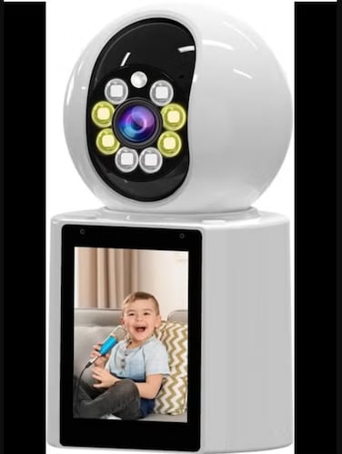 Home Security Cameras for Baby/Elder/Dog/Pet Camera, 4K Resolution,360&deg; Panoramic/2.8&quot; Screen/Indoor Security Camera, Night Vision