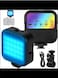 RGB Video Light, Camera Light, 360&deg; Full Color Portable Photography Lighting, 1800mAh Rechargeable Selfie Light with 3 Cold Shoe Mounts