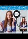 Shopping Selfie Ring Light with Stand &amp; Cell Phone Holder, 3 Light Modes &amp; 10 Level Brightness for Live Stream/Makeup, USB