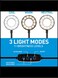 Shopping Selfie Ring Light with Stand &amp; Cell Phone Holder, 3 Light Modes &amp; 10 Level Brightness for Live Stream/Makeup, USB