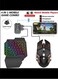 One Hand Non Mechanical Gaming Keyboard and Backlit Mouse Combo,  Gaming Keyboard Set for Laptop PC Game and Work (Combo)