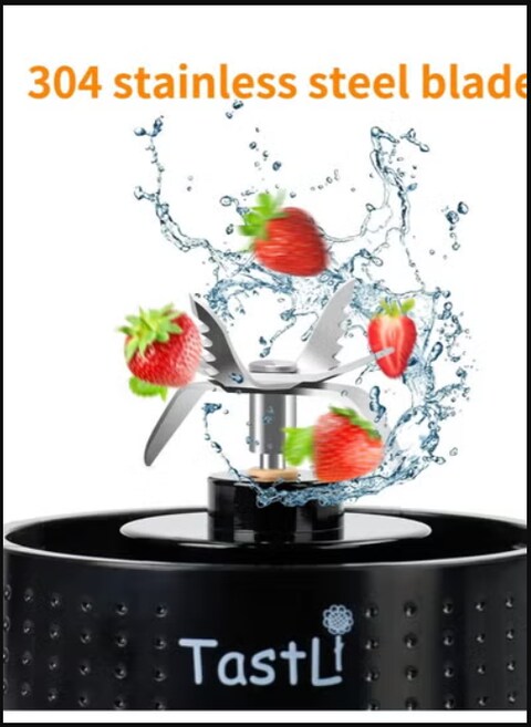 Personal Blender, Smoothie Blender Portable Small Mini Blender Bottles shaker for Shakes, Rechargeable for kitchen Sports Travel with Ice Tray (Black pro)