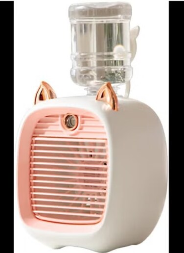 3 Speeds Portable Cooler Fan, 190ml Evaporative Mini Air Conditioner, USB Rechargeable Personal Air Cooler Fan with Humidifier for Room Bedroom Office Desk