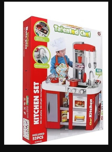 Kitchen Set, Little Chef Pretend Play cooking big Kitchen Kit for Kids, with Fire Light And Sound food Kitchen Utensils. Kitchen Cooking Set Educational TOYS