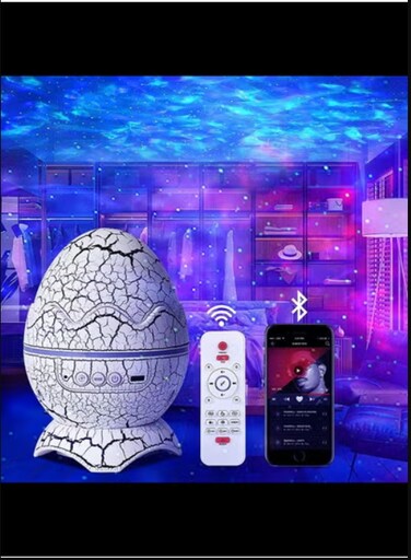 Dinosaur Egg Galaxy Star Projector Starry Light with Wireless Music Player, Night Light with White Noise, Nebula,  Best Gift &amp; Decoration for Children's and Adults' Bedroom