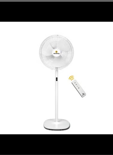 White Atomberg Efficio Plus BLDC Electric Pedestal Table Fan With Remote