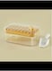 Radiotronics  One-button Press Type Ice Mold Box Ice Cube Maker Household Ice Storage Boxes with Shovel Ice Tray Coffee Beer Bar Accessories (Yellow)