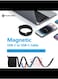 3 feet Magnetic Charging Cable Type C to C Cable 65 watt, Compatible with All Braided for Smartphone, Laptop &amp; Other Type C Device (White)