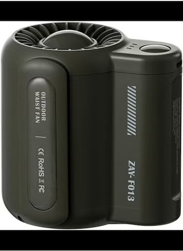 Portable Waist Clip Fan - Bladeless Waist Mounted Electric Fan, USB Rechargeable Bladeless Belt Fan, Hands-Free , 3 Speeds Neck Fan for Outdoor Activities (Black)