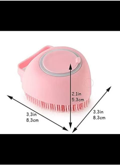 Pet Bath Comb Brush,Hovico 2 in 1 Pet Brush Bath Massage Brush,Soap and Shampoo Dispenser for Daily Grooming, Dog Washing Brush for Long Short Haired Dogs and Cats(3Pcs)