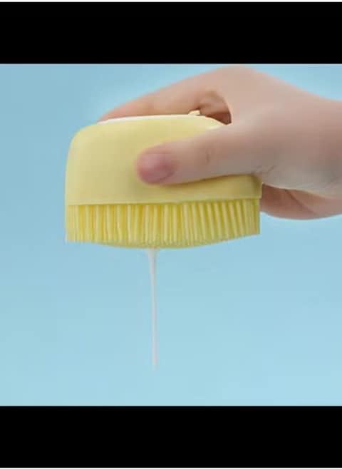 Pet Bath Comb Brush,Hovico 2 in 1 Pet Brush Bath Massage Brush,Soap and Shampoo Dispenser for Daily Grooming, Dog Washing Brush for Long Short Haired Dogs and Cats(3Pcs)