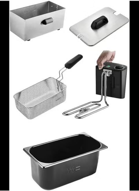Radiotronics 3 Litre Deep Fat Fryer Stainless Steel Deep Fryer, Temperature Controls Detachable Basket Easy Clean Ergonomic Cool Touch Handle for Home, Commercial Restaurant 2500W