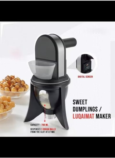 Radiotronics Sweet Dumpling/Luqaimat Maker Electrical Automatic Loqumat Al Kadey and Luqaimat device Portabal Sweet Ball Maker