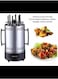 Electric Grill Indoor Barbecue 360 degree BBQ Grill Machine Automatic Timing Rotating Grill Spiral for Household Party 9 Long Skewers Grill Fork