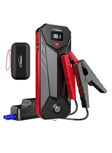 Car Jump Starter 12V 20000mAh Portable Power Bank Utral-thin Multi-Function Emergency Charger Car Battery Booster Portable Charger (Black)
