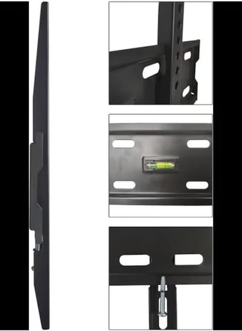 Radiotronics  Fixed Wall Mount TV Bracket, Heavy Duty TV Stand for 17-50 Inches LED LCD Plasma Flat Screen for living room, lounge, classrooms, lobby, restaurants- Black