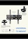 Fixed Wall Mount TV Bracket, Heavy Duty TV Stand for 17-50 Inches LED LCD Plasma Flat Screen for living room, lounge, classrooms, lobby, restaurants- Black