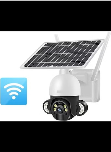 Radiotronics Security Surveillance Monitor 4MP 4G Solar Security Camera 2K Wireless Human Detection CCTV Video Surveillance Cam Outdoor (Color : 4MP WiFi No Card)