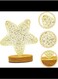 Small Table Star Desk Lamp Baby Night Light, Chrilden Nightstand Lamps Kid Night Light Bedroom Lights Decor Wooden Ornaments Girl Heart Child