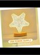 Small Table Star Desk Lamp Baby Night Light, Chrilden Nightstand Lamps Kid Night Light Bedroom Lights Decor Wooden Ornaments Girl Heart Child