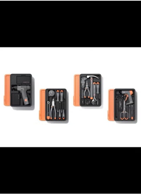Radiotronics  8 Pcs Tool Kit Set Electric Drill Screwdriver Tape Measure Needle-nose Pliers Art Knife Hammer Hand Tool Accessories Set
