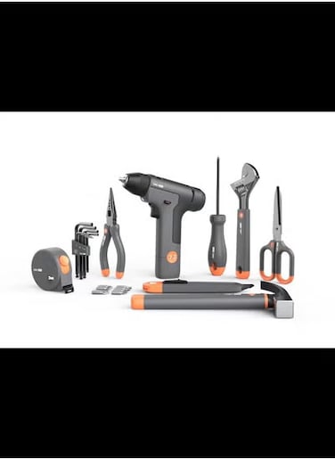 Radiotronics  8 Pcs Tool Kit Set Electric Drill Screwdriver Tape Measure Needle-nose Pliers Art Knife Hammer Hand Tool Accessories Set