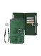 iPhone 11 Pro Zipper Wallet Case with Card Holder Strap Protective Leather Flip Folio Cover Phone Case for Women (Green)