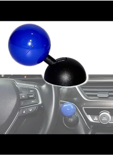 Car Push Start Button Cover, Automotive One-Touch Start Button, Car Engine Start Stop Button Joystick Full Metal Ball-bar, Car Interior Accessories (Blue-1 pack)