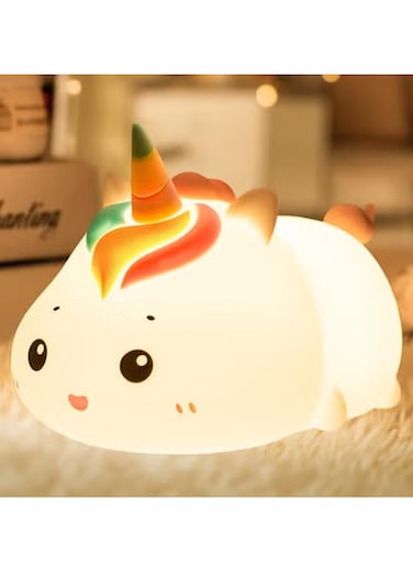Unicorn Night Light Kids LED Lights USB Rechargeable Colours Changing Nightlight Battery Cute Childs Unicorn Lamps Gifts for Girls Children Bedroom