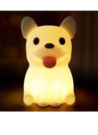 Radiotronics Puppy Night Light for Kids, Cute Silicone Baby Night Light, Room LED Rechargeable Tounch Lamp, 20 Minutes Timer Nursery Night Light Gifts for Girl Boy