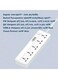 Radiotronics Power Strip With USB Port and Switch Button Extension Power Socket 2500 W 5 OUTLETS 4 USB PD/QC 3.0 Total 20 W