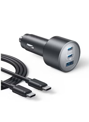 Car Charger, Anker 167.5W Max 3-Port Car Charger Adapter, USB-C Car Adapter for MacBook Pro/Air, iPhone 15/14 Series, Samsung S24/S23