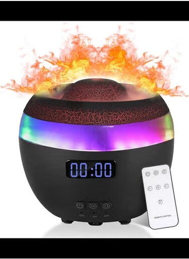Flame Humidifier with Colorful LED Lights New Upgraded Essential Oil Diffusers, Decibel-Low Diffuser Humidifier for Home, Yoga Studio, Gym, Office D&eacute;cor