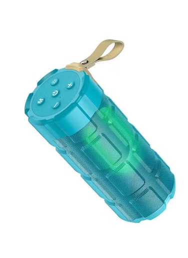 Pleasant Sports Wireless Speaker, Bluetooth V5.0, Battery Capacity: 2400mAh, Music Time Up To: 4 Hours, Support Bluetooth, FM, TF card, U disk, AUX - Peacock Blue