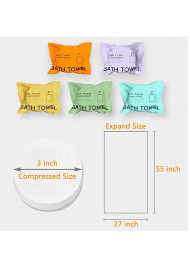Radiotronics Large Disposables Bath Towel 70x140cm Thick Compressed Towels Travel Quick Drying Towel Shower Washable Cloth Towel Trip